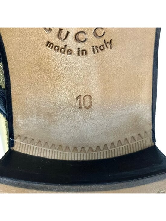 Gucci Loafers 10 3 Stripe Horsebit Gold Leather main image 4